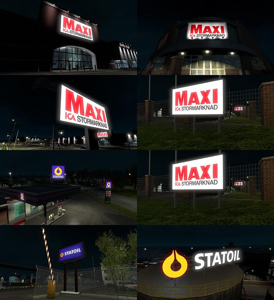 3D Signs Scandinavia Companies – Parts mod for Euro Truck Simulator 2