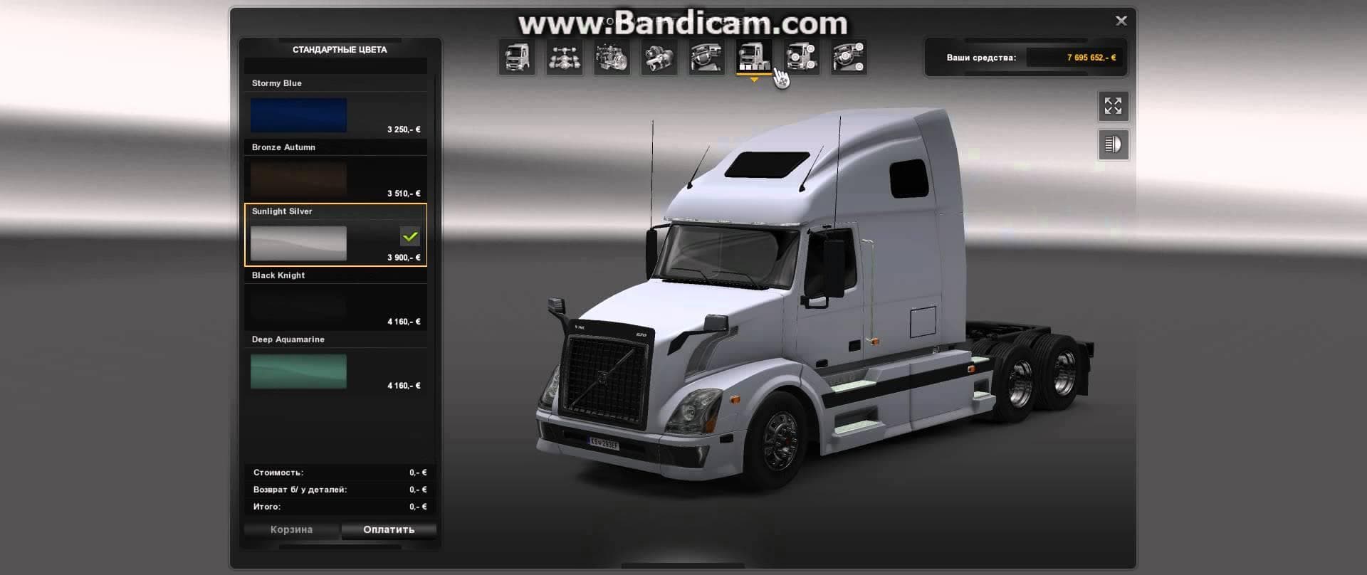 Modification for Volvo VNL 670 S.E.T – Parts mod for Euro Truck Simulator 2