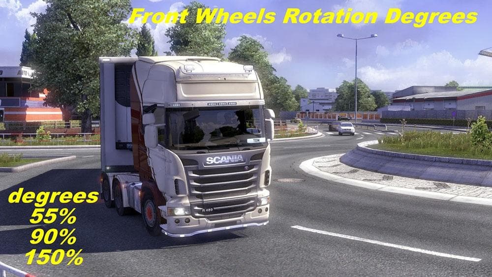 FRONT WHEELS ROTATION DEGREES – Parts mod for Euro Truck Simulator 2