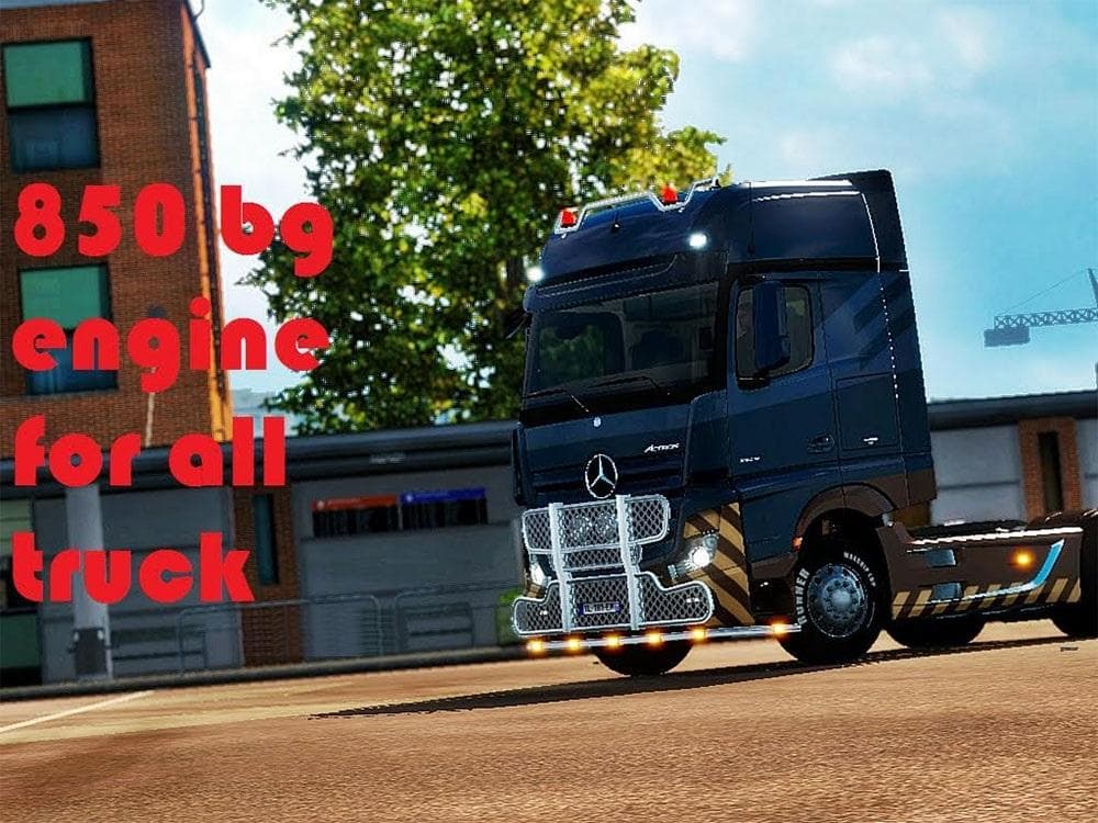 850 HP Engine For All Truck [T2.1] – Parts mod for Euro Truck Simulator 2