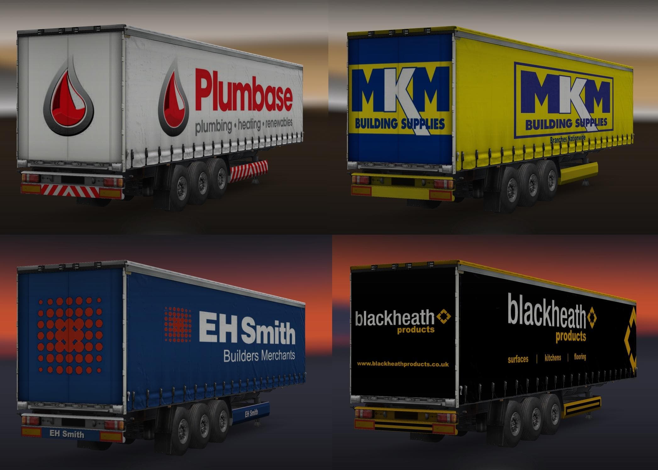 BUILDING SUPPLIES TRAILER PACK – Trailers mod for Euro Truck Simulator 2