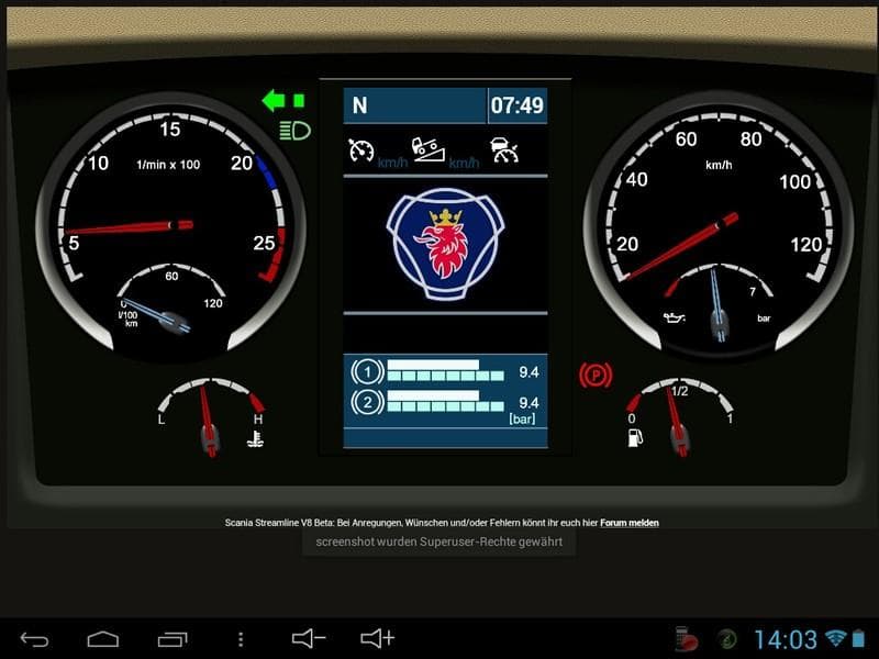 Scania Streamline V8 Dashboard Beta – parts screenshot 2