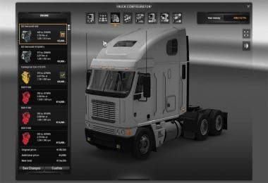 FREIGHTLINER ARGOSY ENGINE + SOUND PACK – Parts mod for Euro Truck Simulator 2