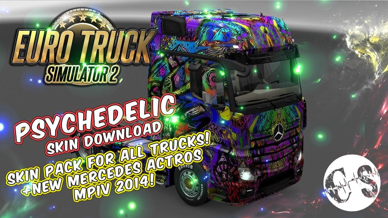 PSYCHEDELIC SKIN PACK FOR ALL TRUCKS – Skins mod for Euro Truck Simulator 2