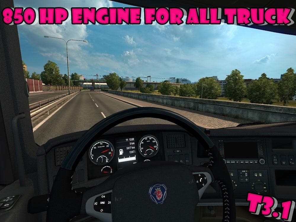 850 HP ENGINE FOR ALL TRUCKS – Parts mod for Euro Truck Simulator 2