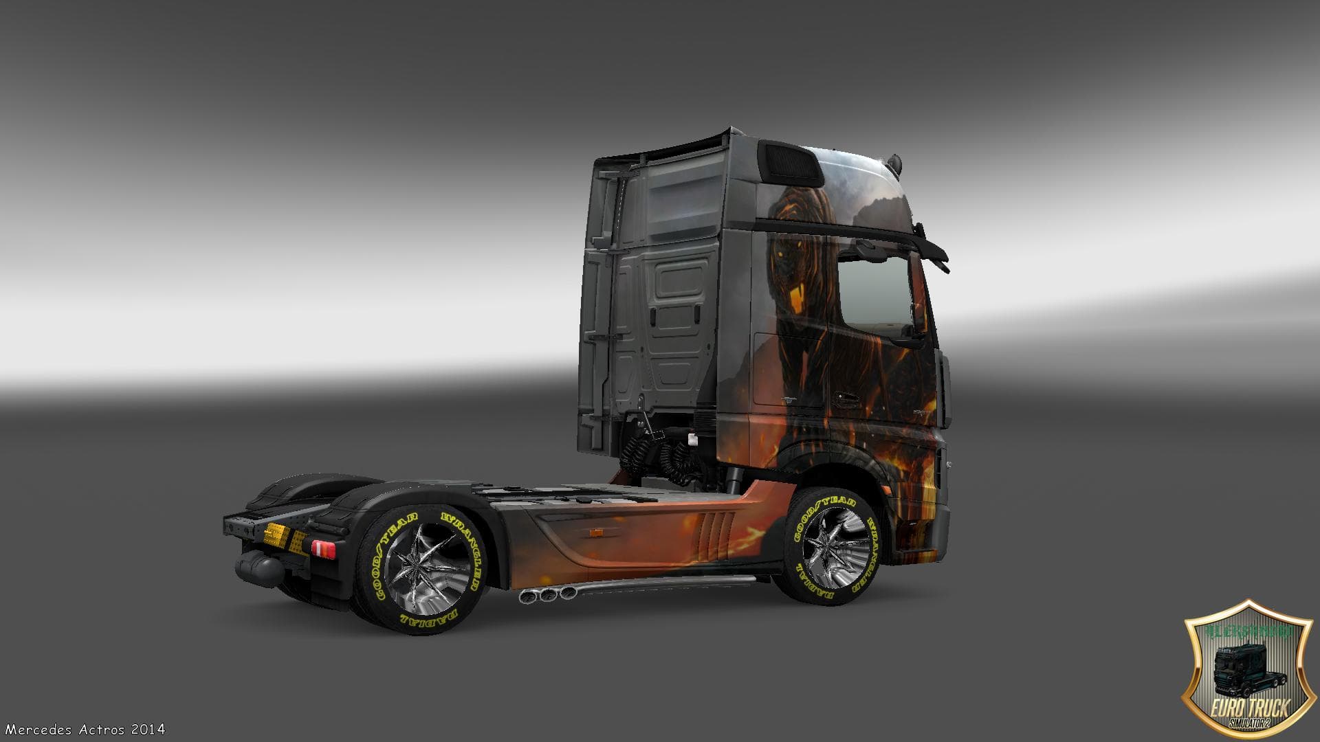 MERCEDES ACTROS MP4 VOLCANO TIGER SKIN – Skins mod for Euro Truck Simulator 2