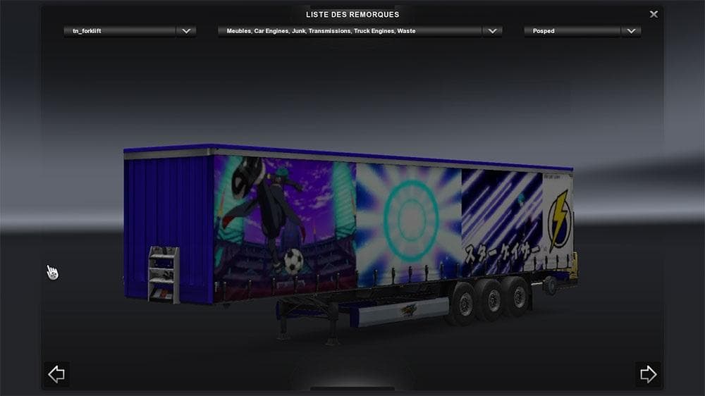 INAZUMA ELEVEN STARGAZER TRAILER SKIN V2 – Skins mod for Euro Truck Simulator 2