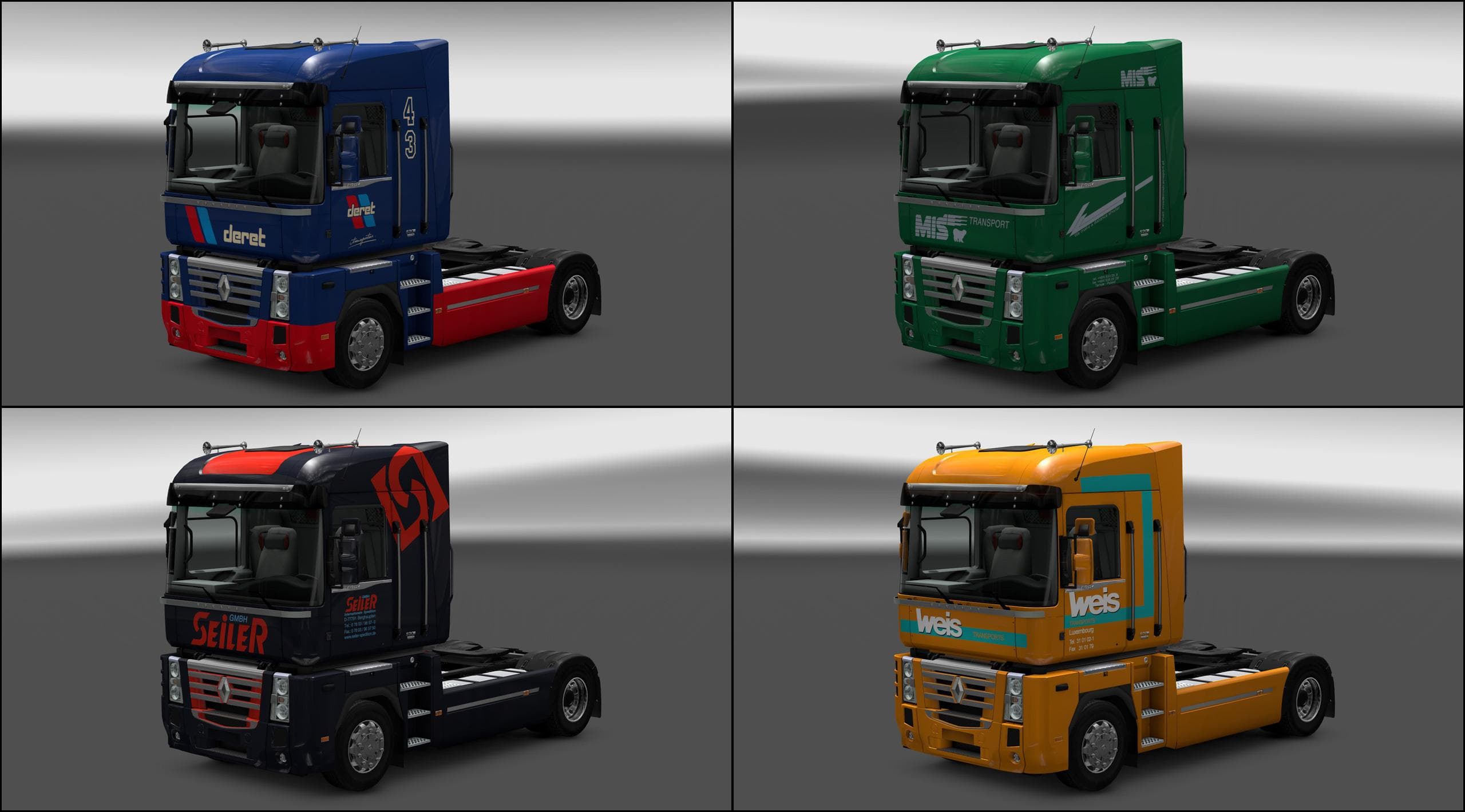 RENAULT MAGNUM SKIN PACK – Skins mod for Euro Truck Simulator 2