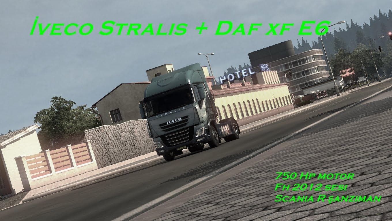 IVECO STRALIS + DAF E6 [SP/MP] – Parts mod for Euro Truck Simulator 2