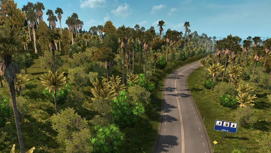 TROPICAL TREES MOD V2.0 - ETS2 mods download – maps screenshot 2