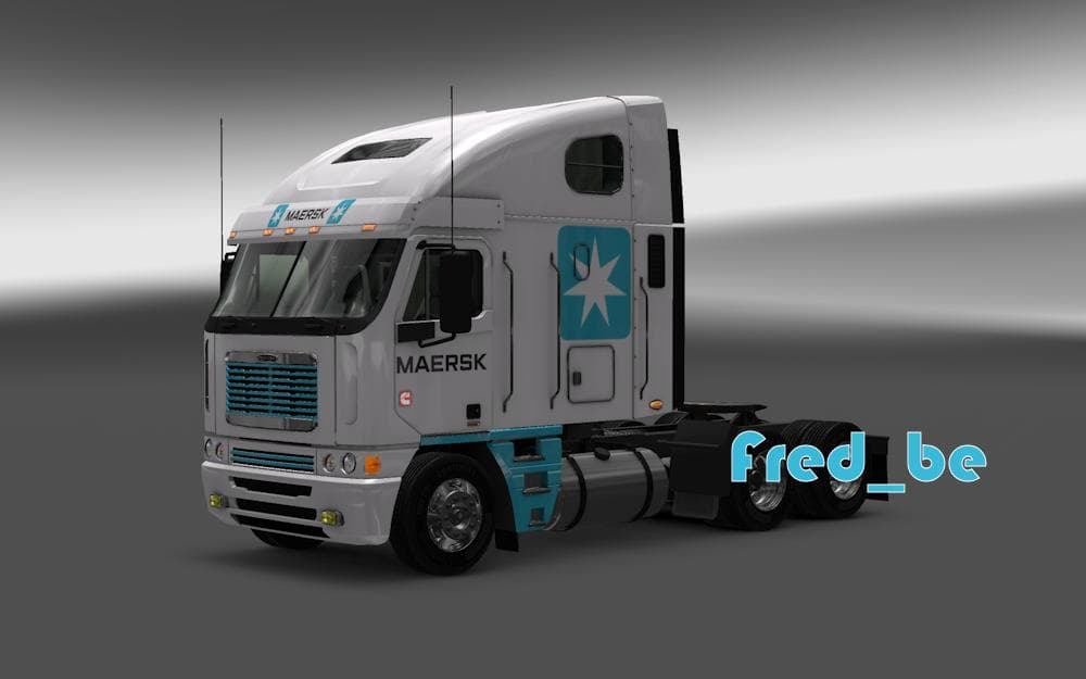 FREIGHTLINER ARGOSY MAERSK SKIN 1.20.X - ETS2 mods download – skins screenshot 2