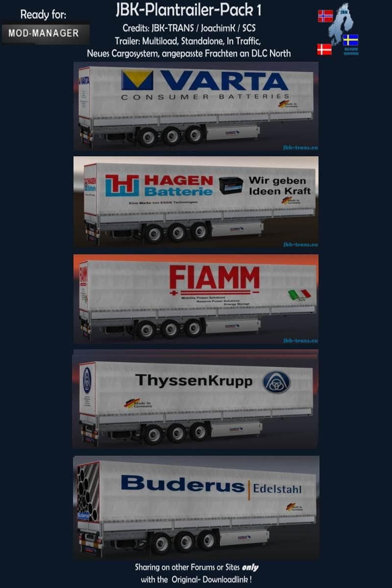 JBK 5 PLANTRAILER – Trailers mod for Euro Truck Simulator 2