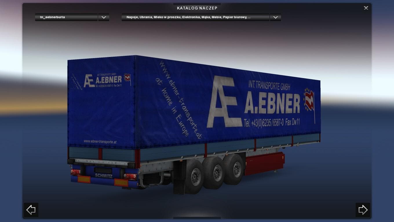 A.EBNER FLATBED SEMI-TRAILER 1.20.X - ETS2 mods download – trailers screenshot 2