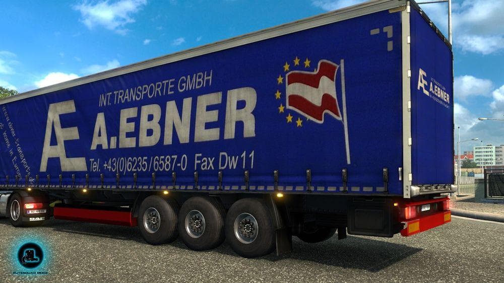 A.EBNER TRANSPORTE DAF XF EURO 6 SKIN AND AIRCONDITIONER – Skins mod for Euro Truck Simulator 2