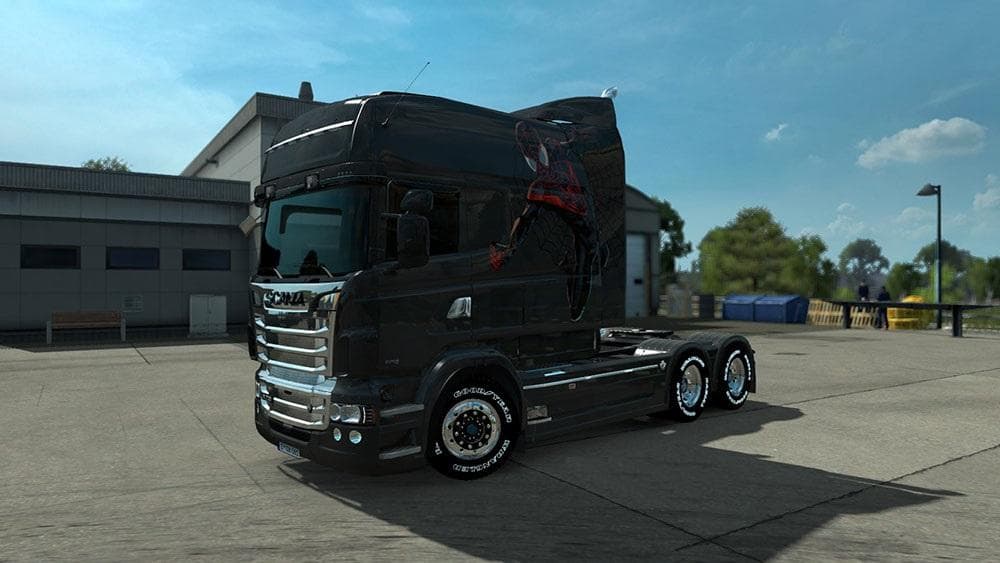 SCANIA EXC LONGLINE RJL SPIDER MAN SKIN - ETS2 mods download – skins screenshot 2