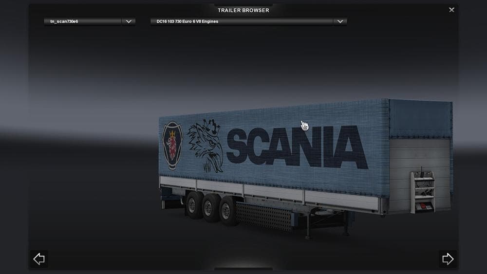 SCANIA 730HP V8 EURO 6 CARGO – Trailers mod for Euro Truck Simulator 2