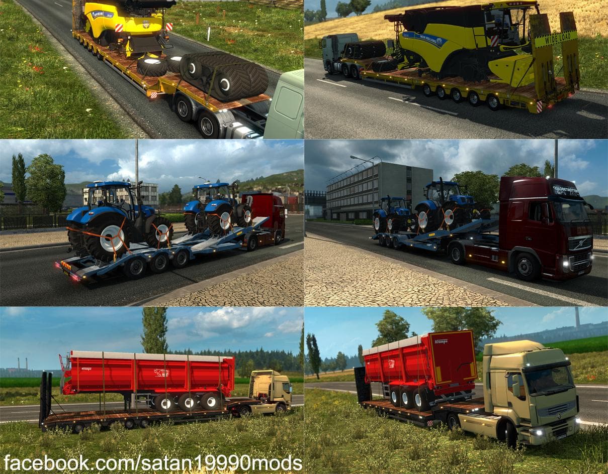 AGRICULTURAL TRAILER MOD PACK – Trailers mod for Euro Truck Simulator 2