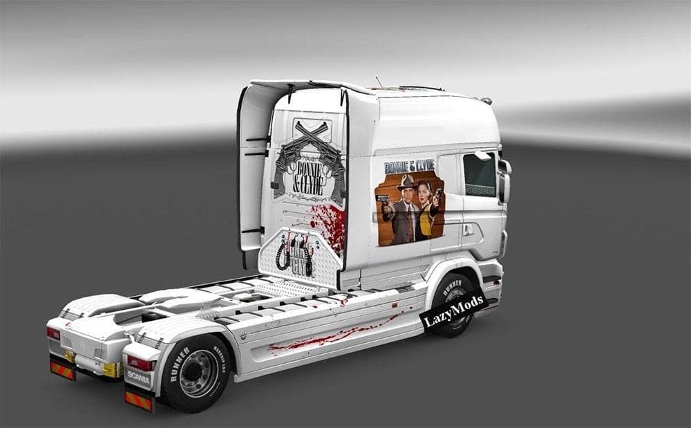 Scania RJL Longline Bonnie And Clyde Skin – Skins mod for Euro Truck Simulator 2