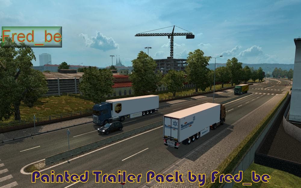 Painted Trailer Traffic by Fred_be – Trailers mod for Euro Truck Simulator 2