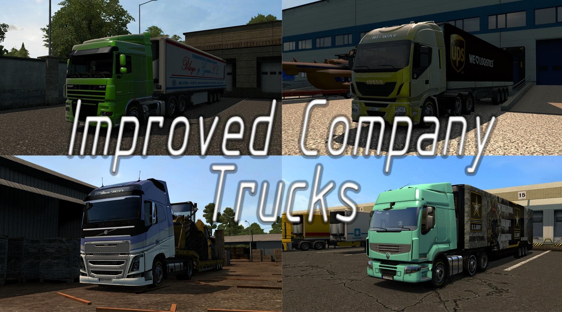 Improved company trucks mod – Parts mod for Euro Truck Simulator 2