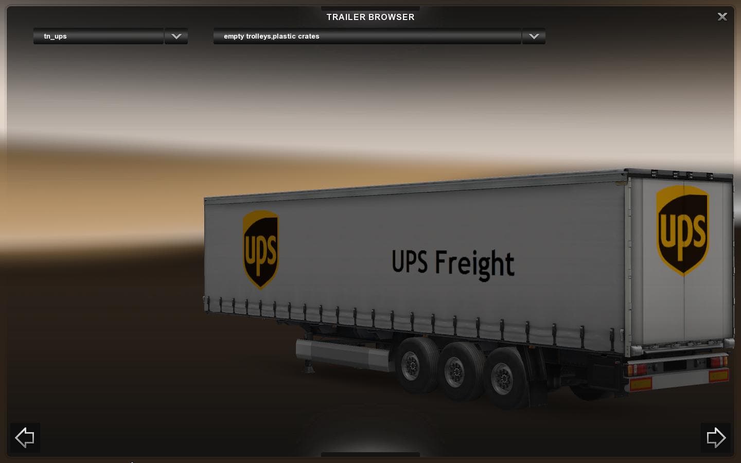 UPS TRAILER – Trailers mod for Euro Truck Simulator 2