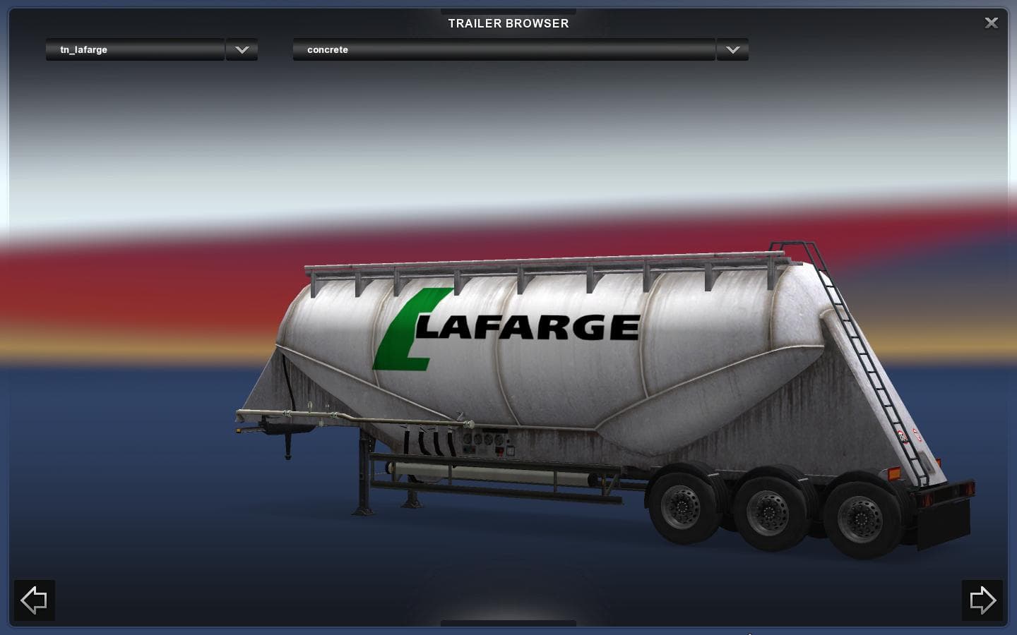 LAFARGE TRAILER – Trailers mod for Euro Truck Simulator 2