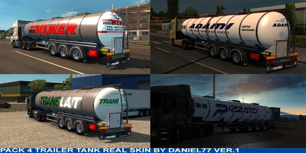 4 Real SkinTank Trailer Food By Daniel77 v1 – Skins mod for Euro Truck Simulator 2