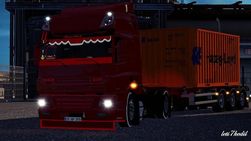Red Devil Daf CF 1.18 - 1.21 - ETS2 mods download – skins screenshot 2
