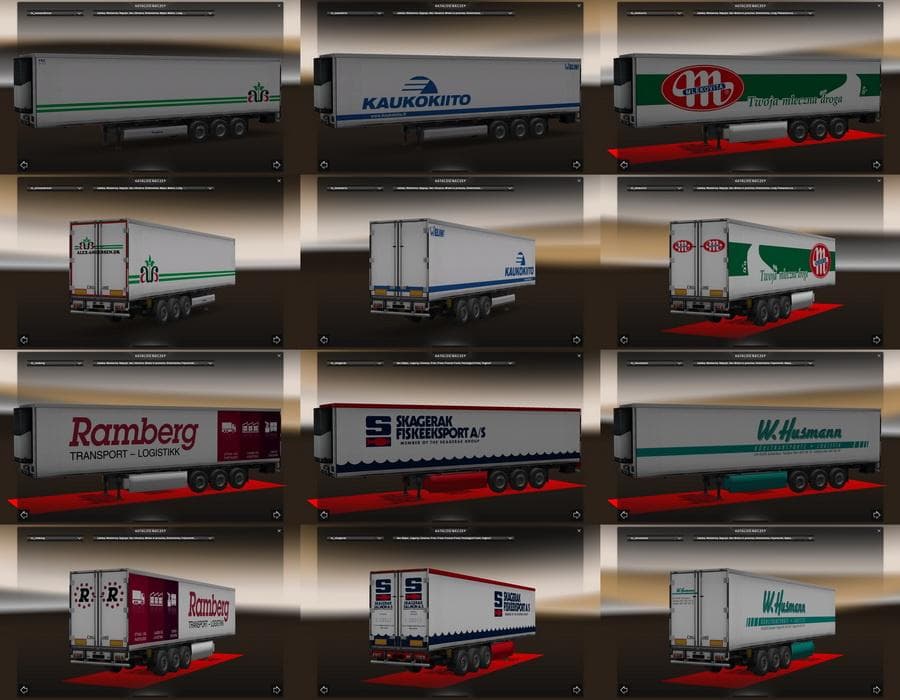 Pack coolliner by Barttt & bik_san 1.20.x – Trailers mod for Euro Truck Simulator 2
