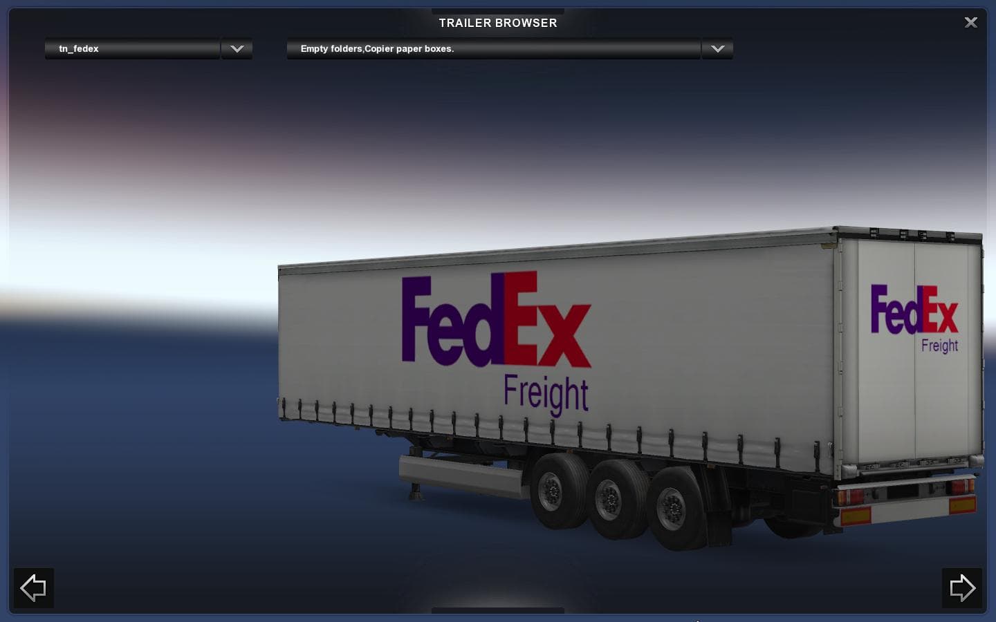 Fedex trailer – Trailers mod for Euro Truck Simulator 2