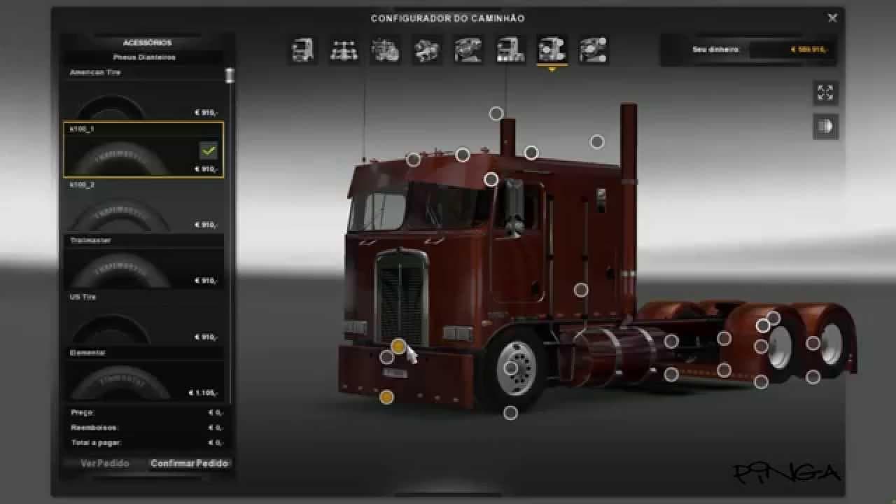 KENWORTH K100 PINGA EDIT – Parts mod for Euro Truck Simulator 2