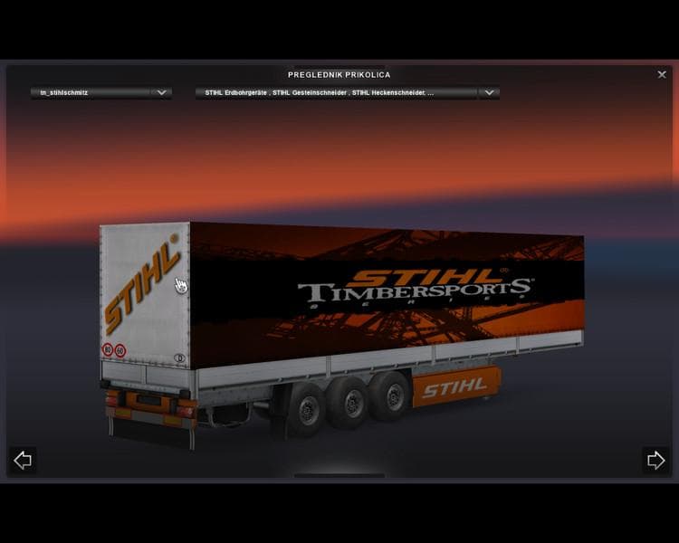 STIHL SCHMITZ SEMITRAILERS V1.0 - ETS2 mods download – trailers screenshot 2
