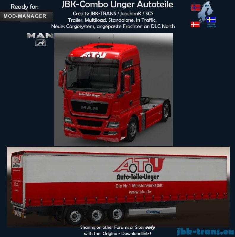 JBK-COMBO ATU UNGER – Trailers mod for Euro Truck Simulator 2