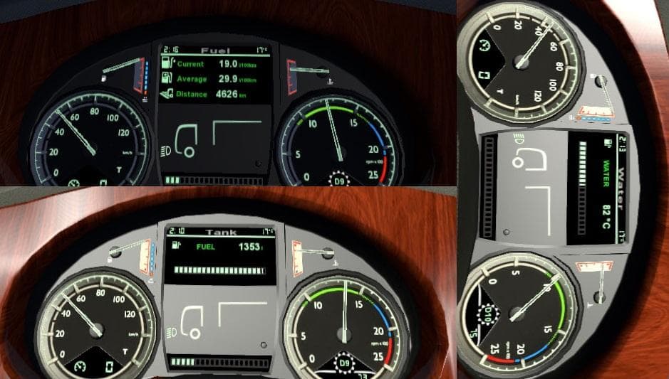 DAF XF Euro 6 Dashboard – Parts mod for Euro Truck Simulator 2