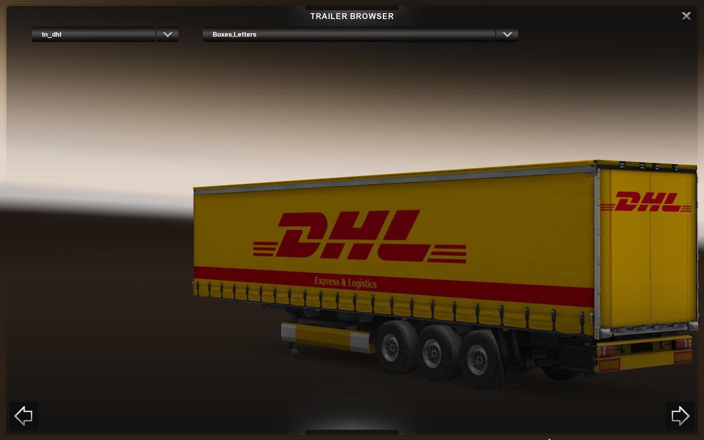 DHL trailer – Trailers mod for Euro Truck Simulator 2
