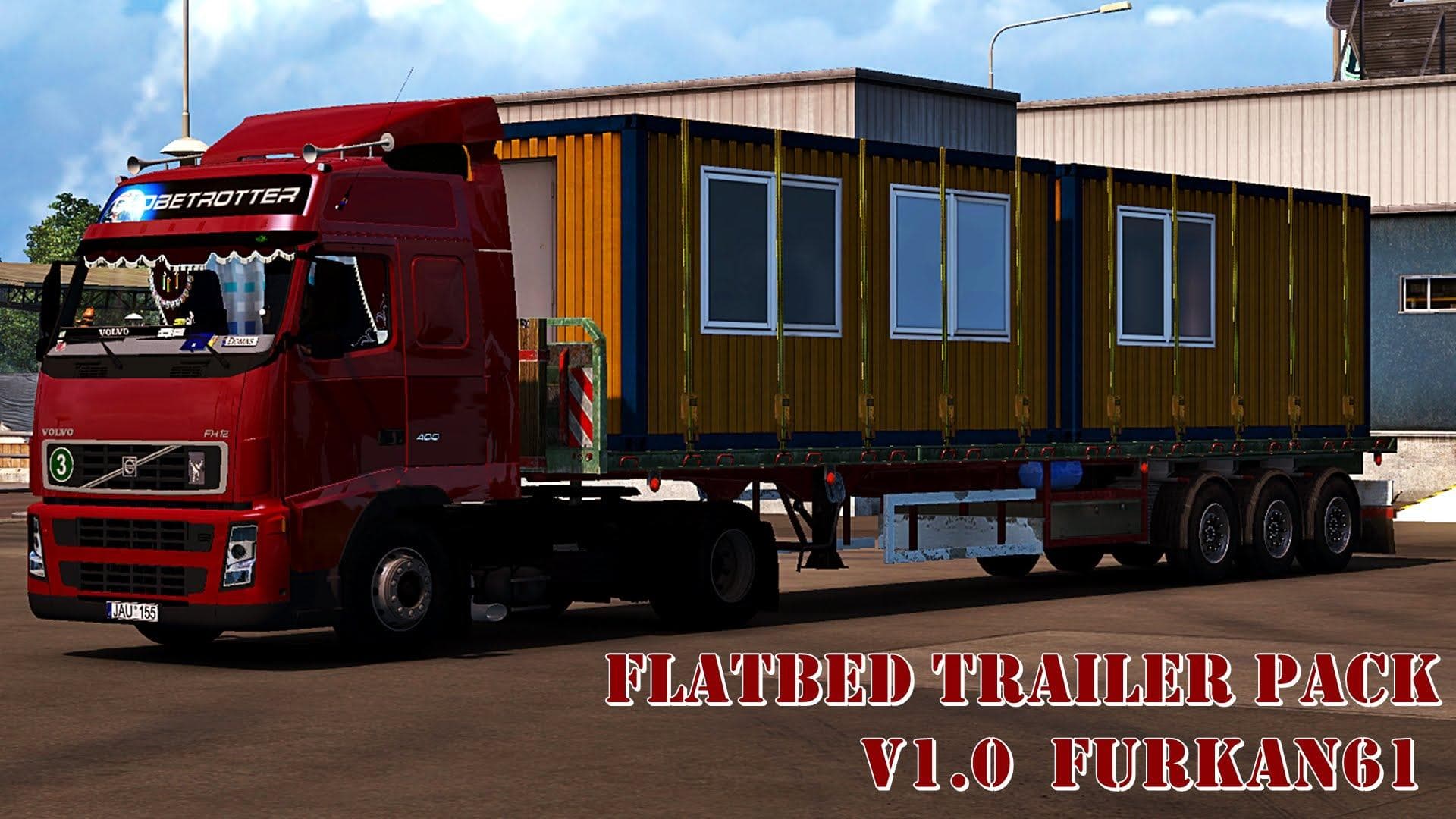 FLATBED TRAILERS PACK – Trailers mod for Euro Truck Simulator 2