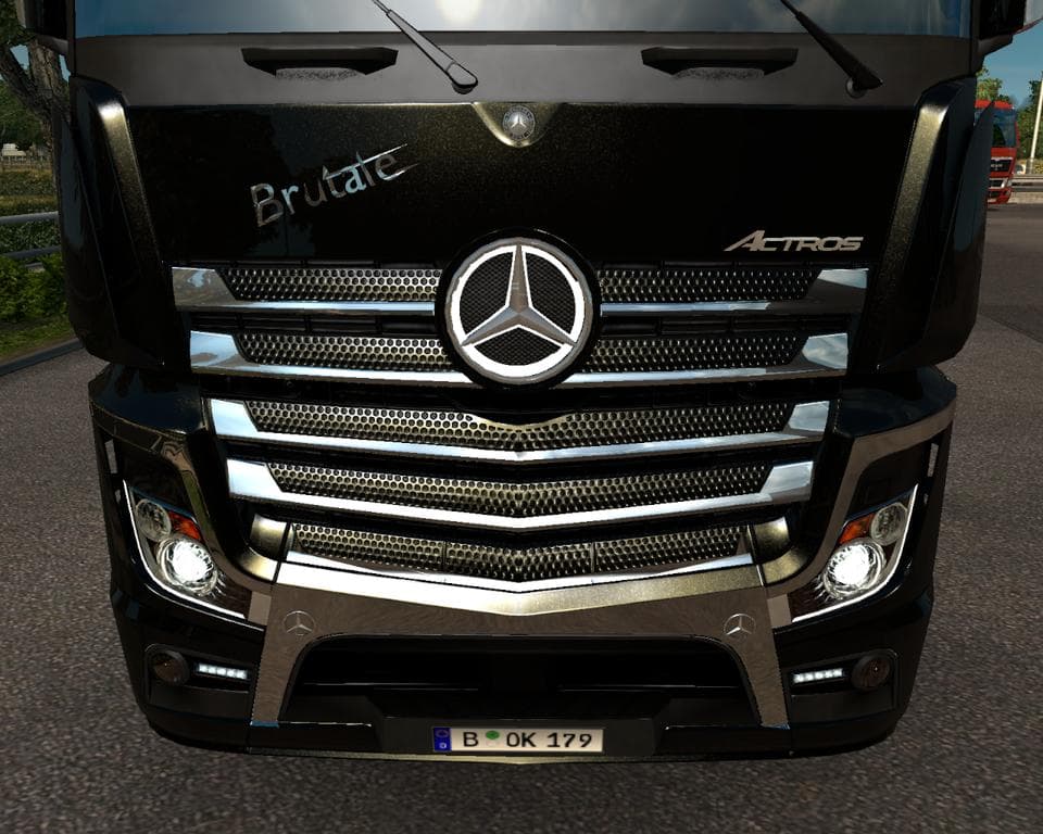 CHROME KIT BRUTALE FOR MERCEDES ACTROS MP4 V2 – Parts mod for Euro Truck Simulator 2