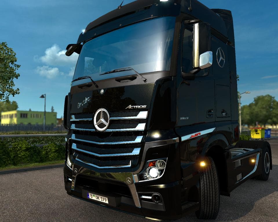 CHROME KIT BRUTALE FOR MERCEDES ACTROS MP4 V2 - ETS2 mods download – parts screenshot 2
