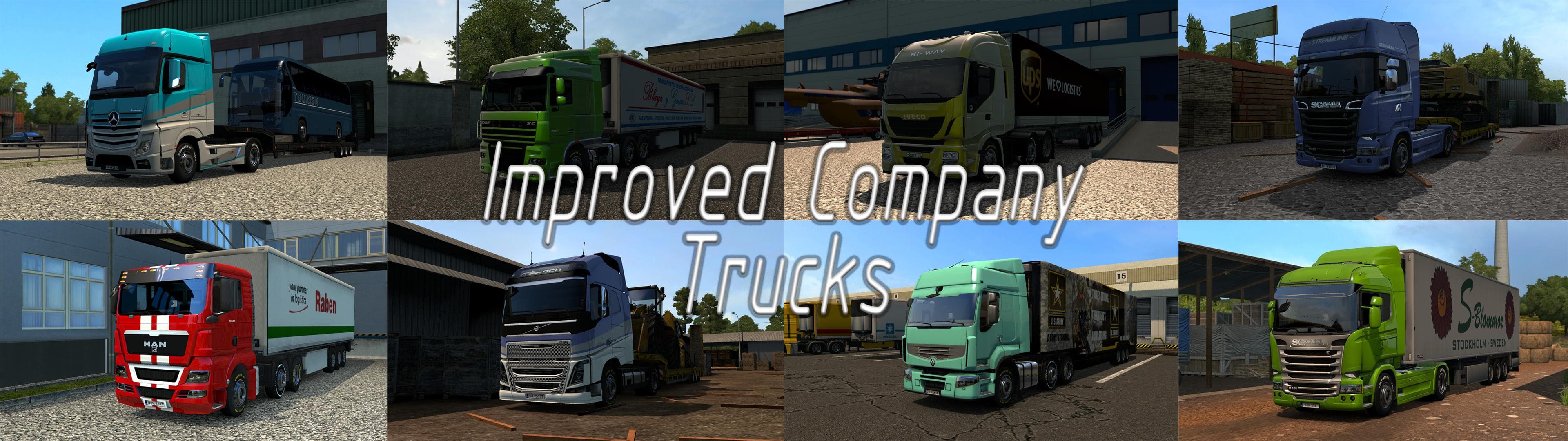 IMPROVED COMPANY TRUCKS V1.2 - ETS2 mods download – skins screenshot 2