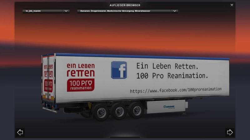 SAVE A LIFE 100 PER RESUSCITATION – Trailers mod for Euro Truck Simulator 2