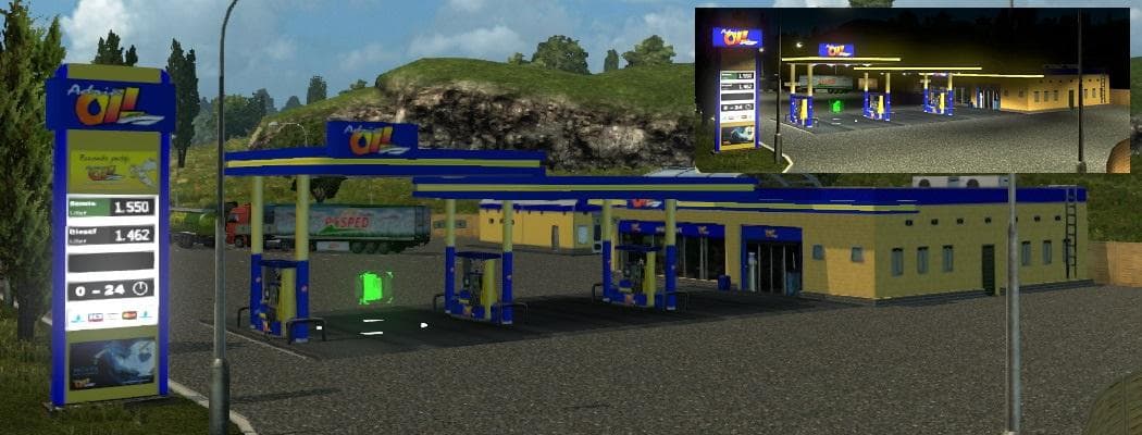GAS STATIONS 1.21.X - ETS2 mods download – mod screenshot 2