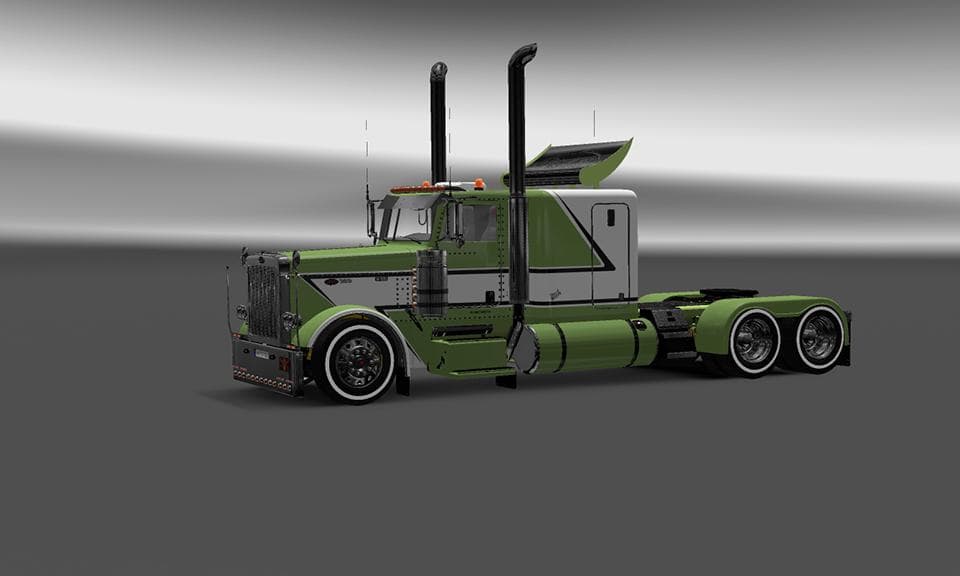 LIME GREEN VIPER2'S MODIFIED PETERBUILT 389 – Skins mod for Euro Truck Simulator 2
