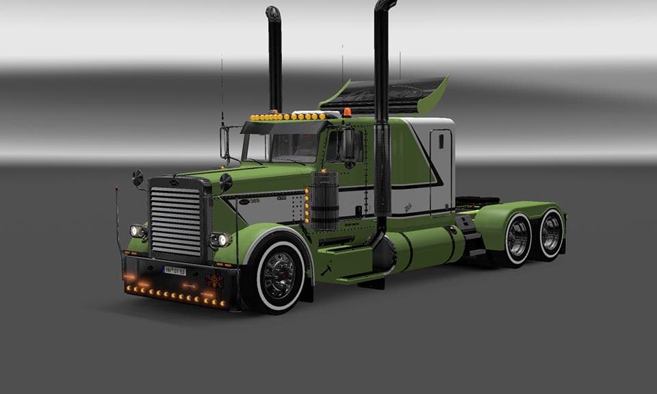 LIME GREEN VIPER2'S MODIFIED PETERBUILT 389 - ETS2 mods download – skins screenshot 2