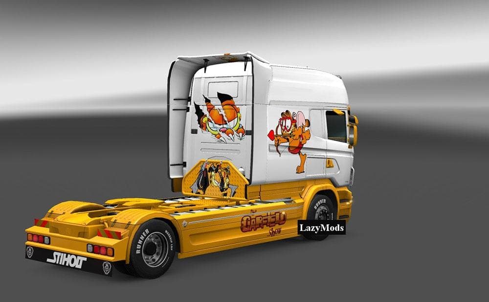 SCANIA RJL LONGLINE GARFIELD SKIN - ETS2 mods download – skins screenshot 2