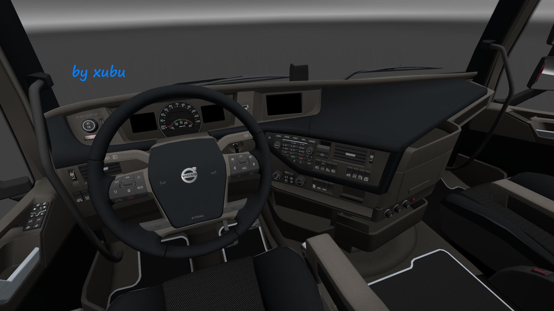 VOLVO FH 2012 DARK BEIGE INTERIOR V1.1 - ETS2 mods download – other screenshot 2