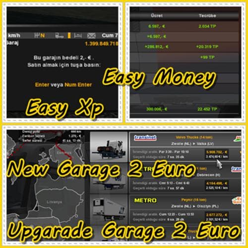 EASY ECONOMY + CHEAP GARAGE RATES + NO POLICE 1.21 – Parts mod for Euro Truck Simulator 2