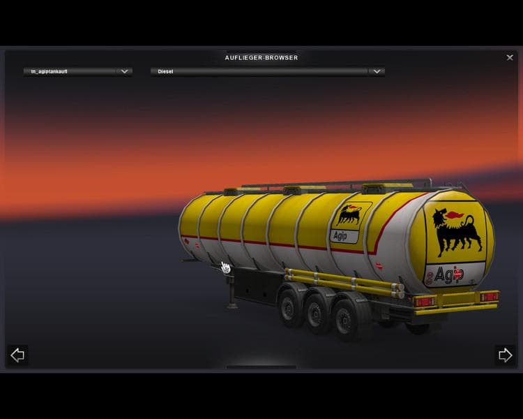AGIP TANKTRAILER V1.0 – Trailers mod for Euro Truck Simulator 2