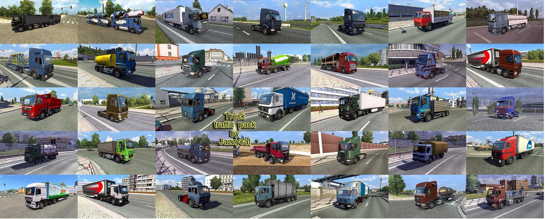 Truck Traffic Pack by Jazzycat v2.1 – Other mod for Euro Truck Simulator 2