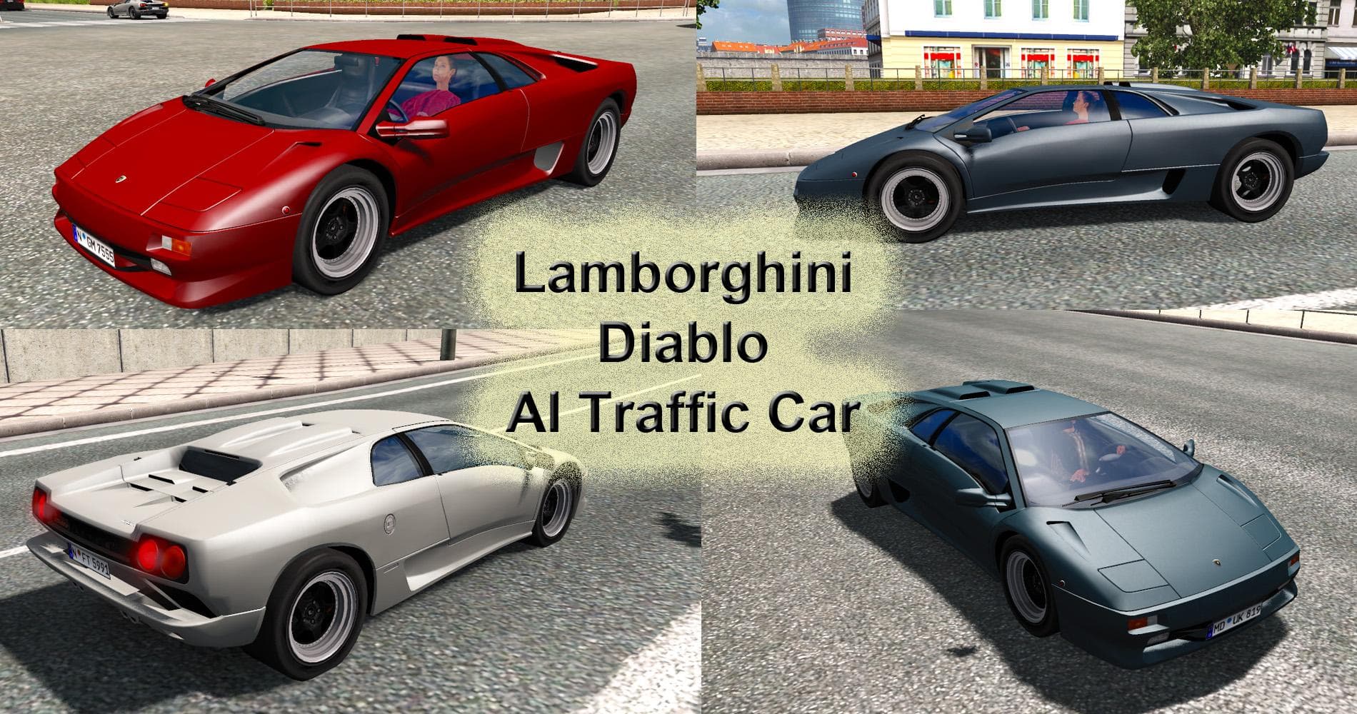 Lamborghini Diablo AI Traffic Car – Other mod for Euro Truck Simulator 2