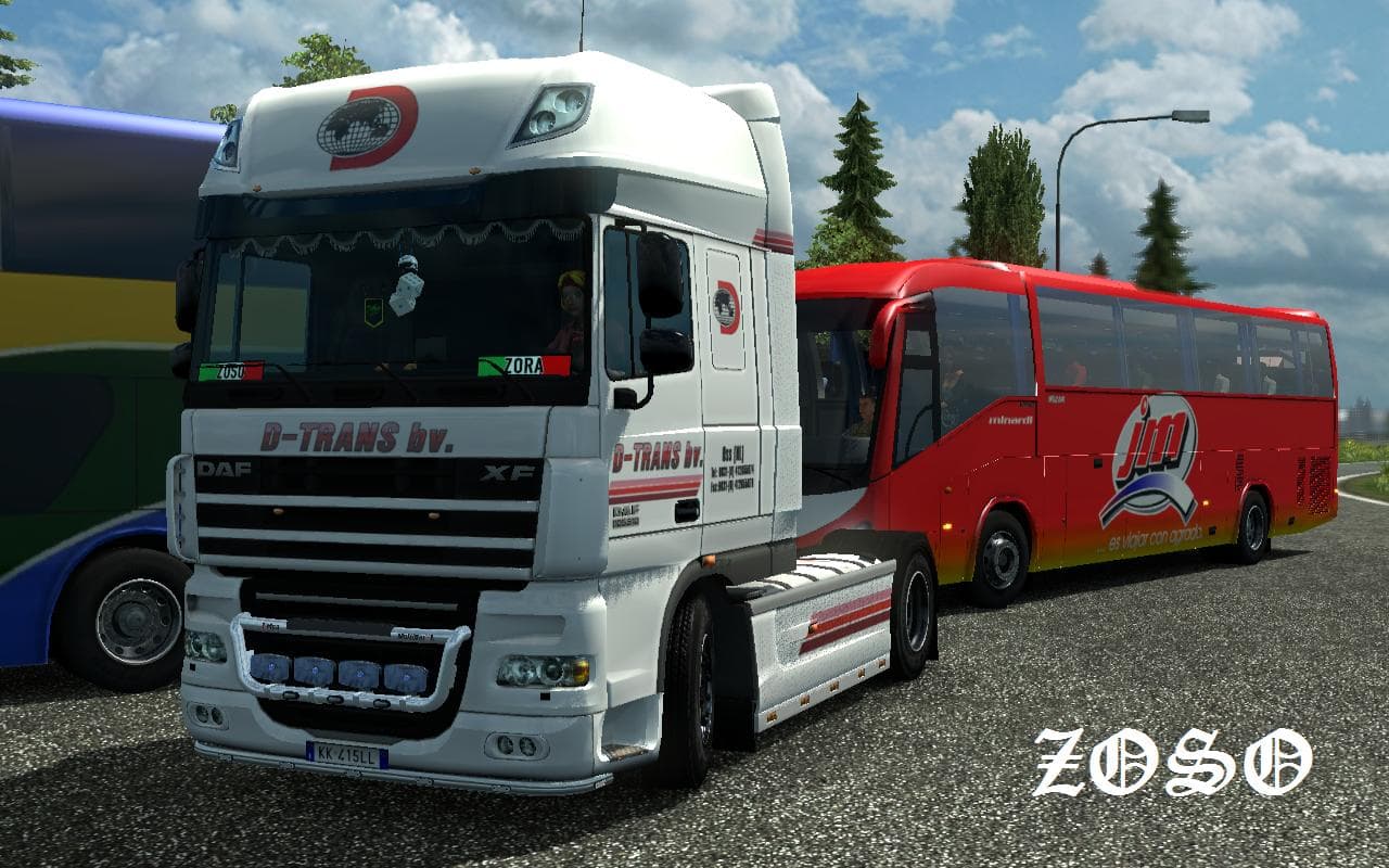 DAF XF 50K D-TRANS BV. SKIN 1.21.X - ETS2 mods download – skins screenshot 2